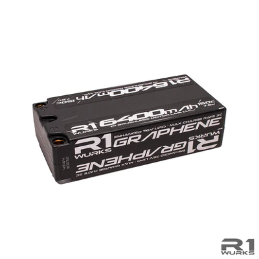 R1 Wurks 6400mah 150c 7.6v Shorty Pack Lipo Battery