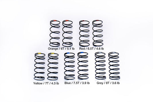 Front Shock Spring Set (44mm, 3.6/3.9/4.3/4.6/5.1 lb/in, 12/13mm Shock) AE (5