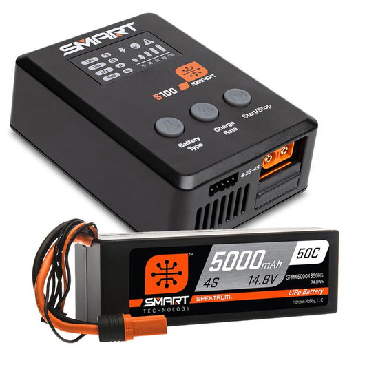 Smart Powerstage Surface Bundle: 5000mAh 4S 50C LiPo Battery (IC5) / 100W S100