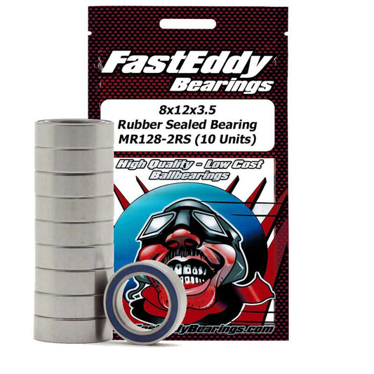 8x12x3.5 Rubber Sealed Bearing MR128-2RS-10 Units by Fast Eddy