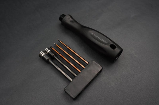 1/4" Drive Hex Wrench Nut Driver Set (1.5, 2.0, 2.5mm Hex & 5.5, 7mm Nut Driver)