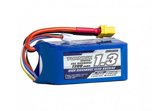 Turnigy 1300mAh 6S 35C Lipo Pack (450 helicopter HK/Trex/Rave/E4 etc)