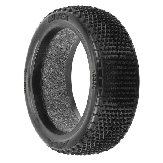 1/10 Rivet Medium Carpet 4WD Front 2.2" Off-Road Buggy Tires (2) by AKA