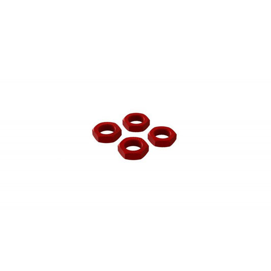AR310906 Aluminum Wheel Nut 17mm Red (4)