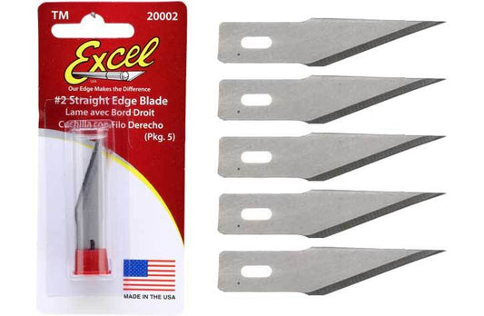 Excel #2 Straight Edged Blades (5)