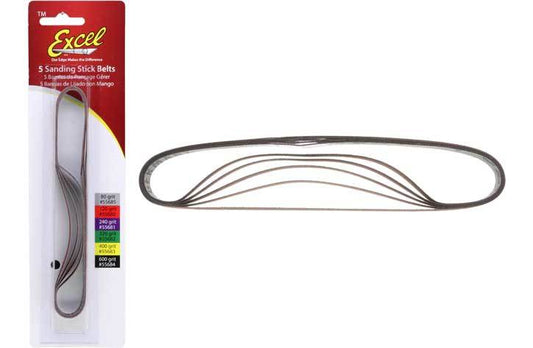 Excel Spare Belts #120 Grit pack 5