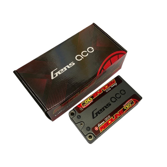 Gens Ace Redline HV 4000mAh 2S 7.6v 130C LCG Shorty Lipo Pack 5mm Plug Hardcase