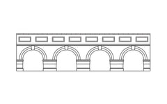Hornby Low Lev. Arch. Retain.Wall-Red