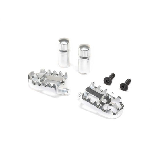 Aluminum Foot Pegs, Silver: Promoto-MX by LOSI