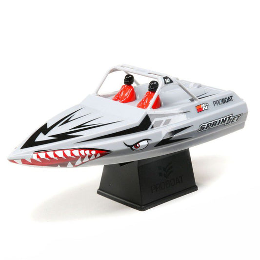 Sprintjet 9-inch Self-Righting Jet Boat Brushed RTR, Silver by Pro Boat