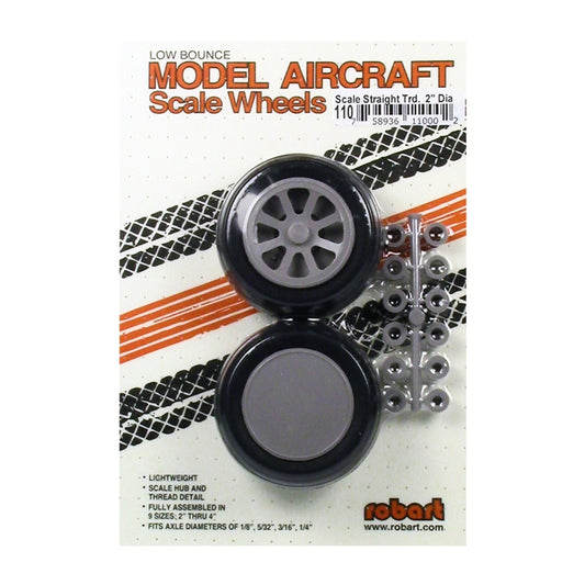 2" SCALE STRAIGHT TREAD WHEEL (pair) by Robart