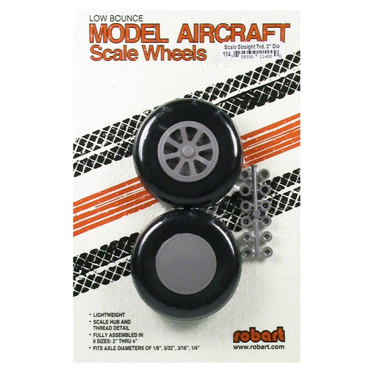 3" SCALE STRAIGHT TREAD WHEEL (pair) by Robart