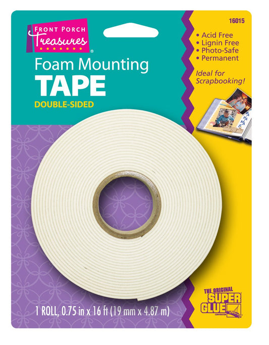 Superglue Foam Mounting Tape .75"x16'