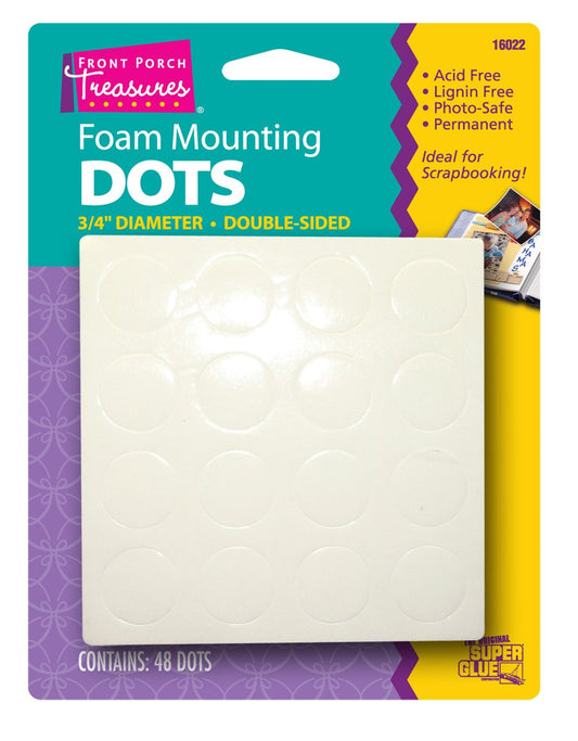 Superglue 19mm Foam Mount Dots x48 Dbl