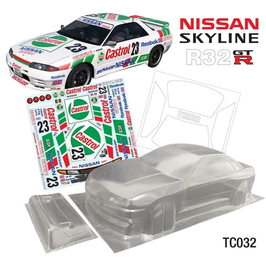 1/10 Nissan Skyline R32 GTR 190mm Castrol Decal Sheet by Team C