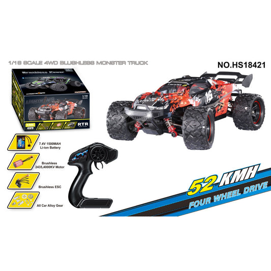 1:18 Lightning Brushless Truggy red 7.4V 1300mAh Li-Ion USB Charger SRP $249.98