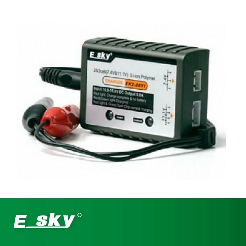 ESKY Li Pol Balance Charger for 2-3 cells (7.4-11.1V) Output 0.8A, input 12-15VD