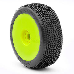 1:8 BUGGY IMPACT (SOFT - LONG WEAR) EVO WHEEL PRE-MOUNTED YELLOW by AKA