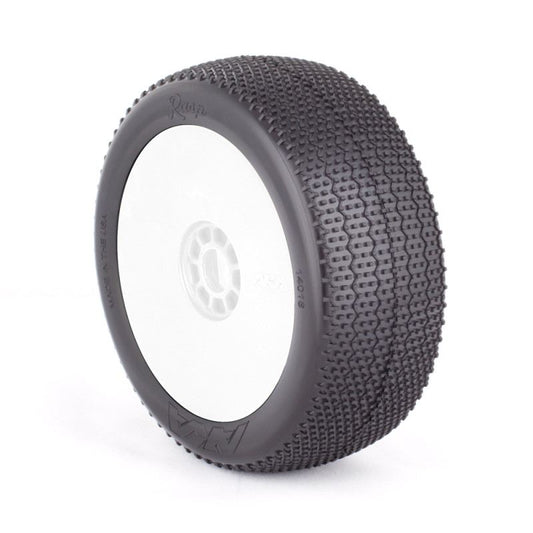 1:8 BUGGY RASP (SUPER SOFT) EVO WHEEL PRE-MOUNTED WHITE by AKA