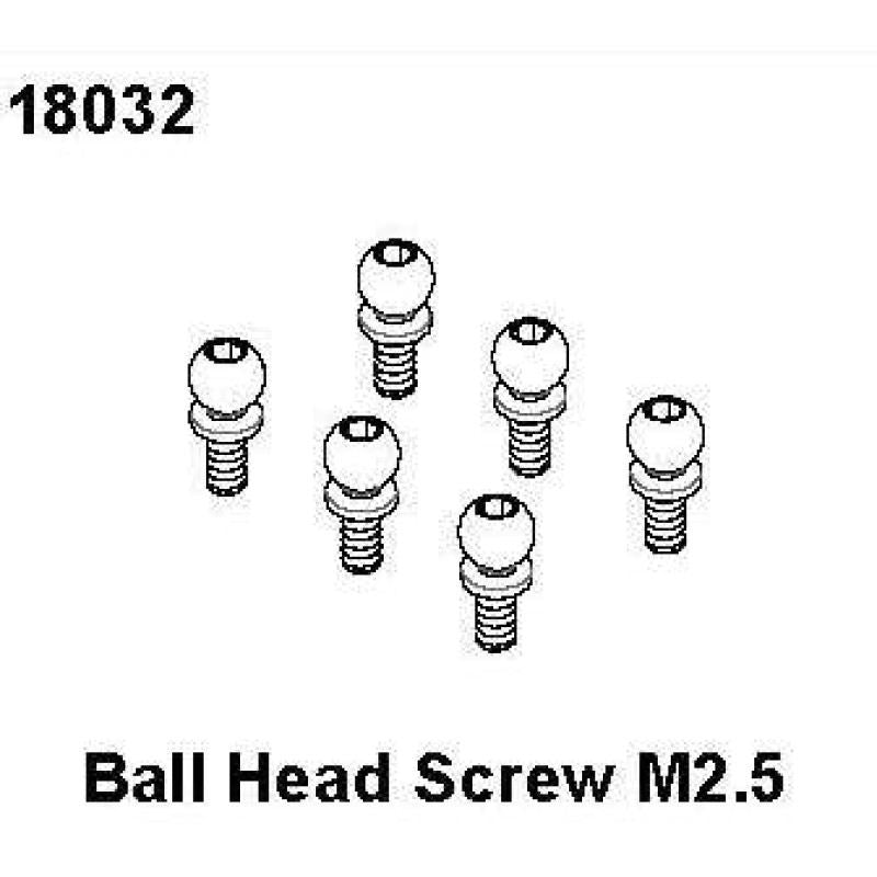 RC Pro Ball Head Screw M2.5, RCPRO 1/18 MT