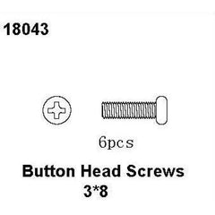 RC Pro Button Head Screws 3*8, RCPRO 1/18 MT