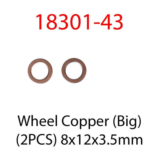 Wheel Big Copper Bushes (8mmx12mmx3.5mm) 2pcs HO Speed