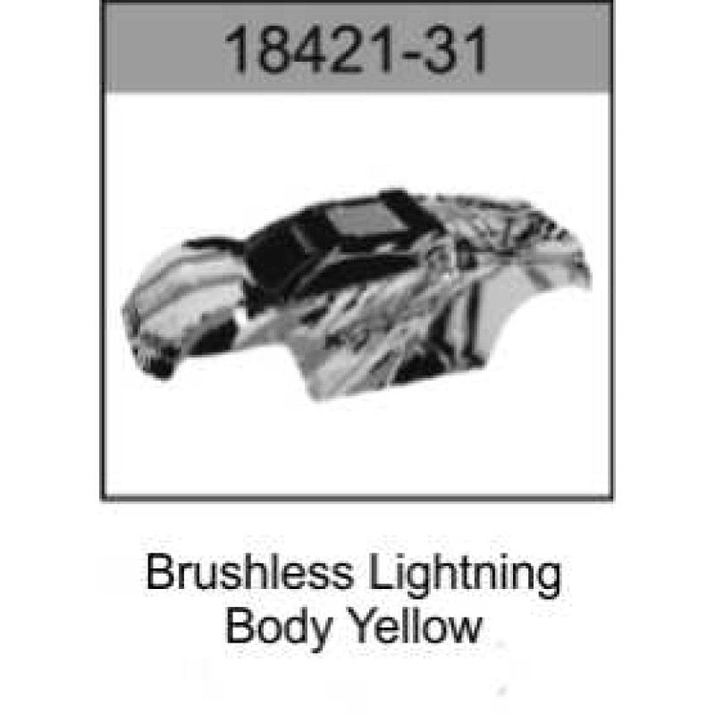 Body Brushless Hurricane 4WD Truggy Yellow by HO Speed