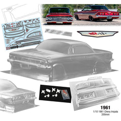Team C 1/10 1961 Chevy Impala 200mm Wide, WB 258mm