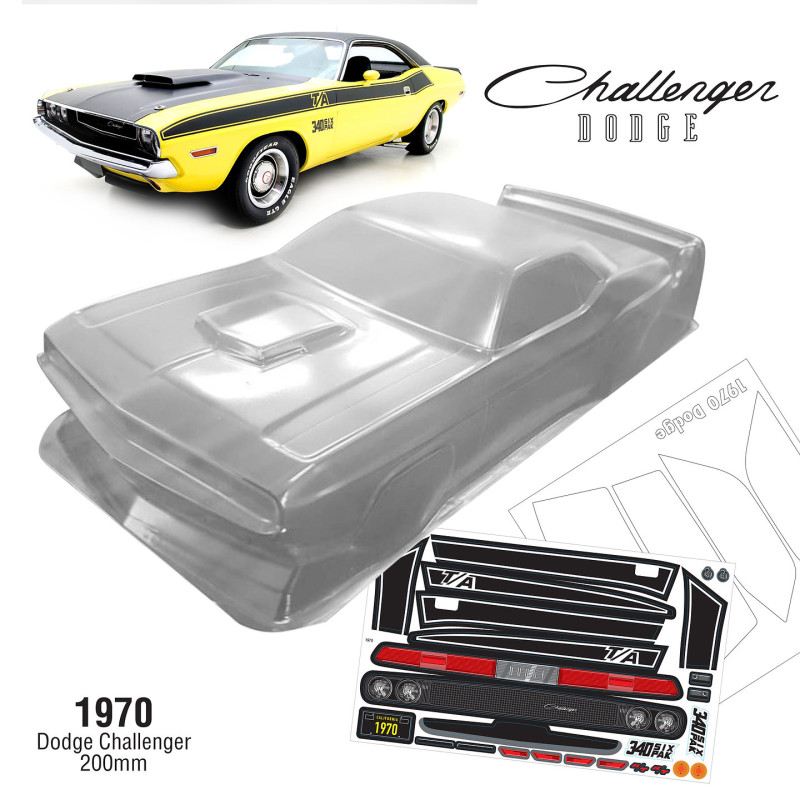 Team C 1/10 1970 Dodge Challenger 200mm Wide, WB 258mm VTA