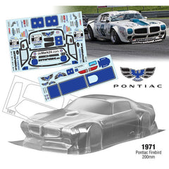 Team C 1/10 1971 Pontiac Firebird 200mm Wide, WB 258mm with Firebird Decal Sheet