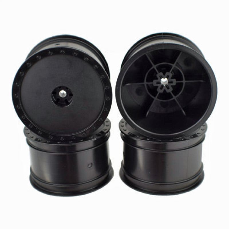 DE Racing Borrego Wheels for Associated B4 / Pin / Rear / BLACK / 4Pcs 2.2in