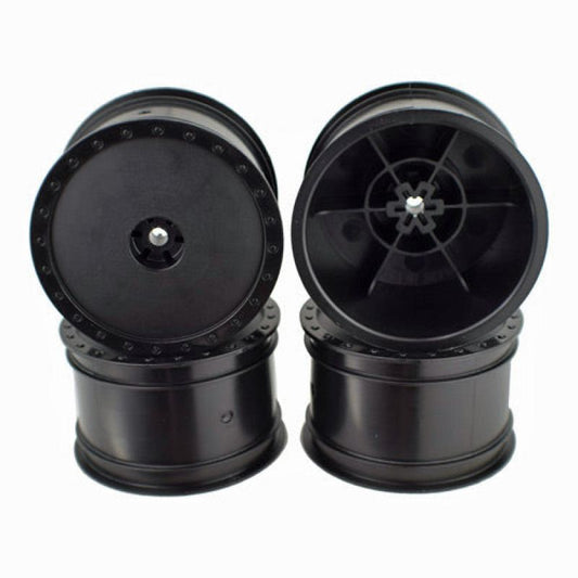 DE Racing Borrego Wheels for Associated B4 / Pin / Rear / BLACK / 4Pcs 2.2in