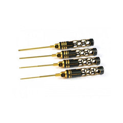 Allen Wrench Set 1.5, 2.0, 2.5 & 3.0 X 100mm - (4pcs)  Black Golden by Arrowmax