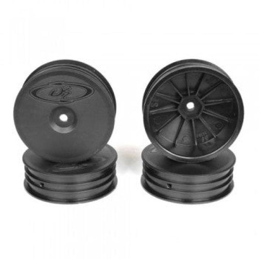 DE Racing Slim Speedline Buggy Wheels for TLR 22 3.0 - 5.0 / Front / BLACK / 4Pc