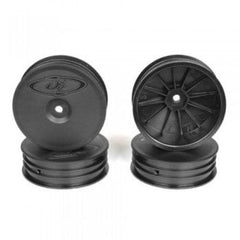 DE Racing Slim Speedline Buggy Wheels for TLR 22 3.0 - 5.0 / Front / BLACK / 4Pc