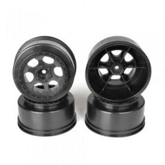 DE Racing Trinidad SC Wheel for Traxxas Slash Front / BLACK / 4pcs 2.2/3.0in