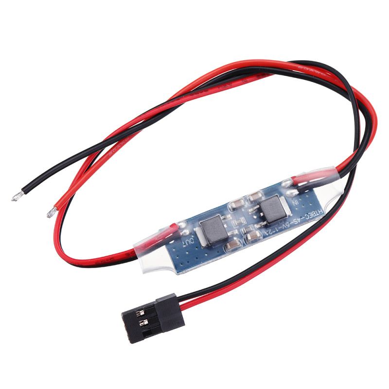 BEC 2A Cont/Burst 2-4S LiPo, 5-12NC, Output 5.0V/2A 42x12.5x4mm 8g by HTIRC