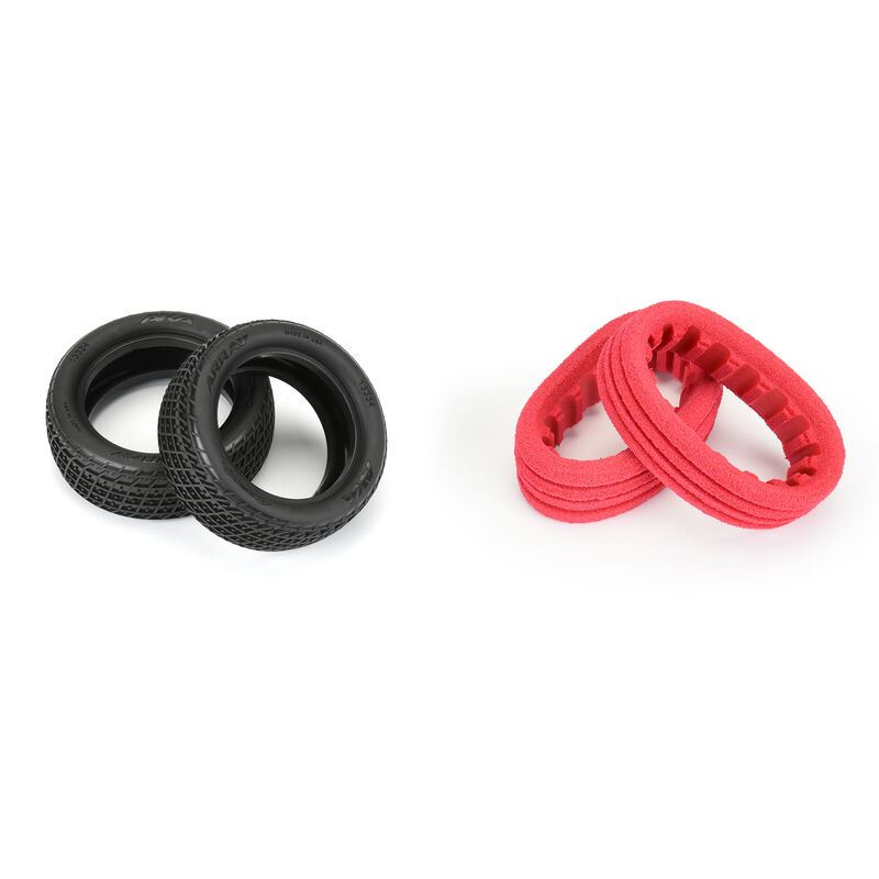 Array 2.2" Clay Dirt Oval Buggy 2WD/4WD Front Tires (2) by AKA