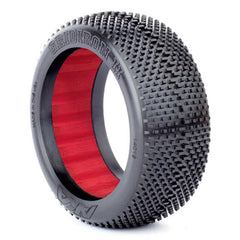 AKA 1:8 BUGGY GRIDIRON 2 (SUPER SOFT - LONG WEAR) WITH RED INSERTS (ONE PAIR)