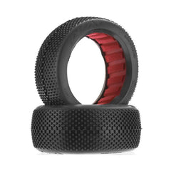 AKA 1:8 BUGGY GRIDIRON 2 (SOFT - LONG WEAR) WITH RED INSERTS (ONE PAIR)