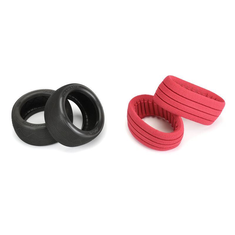 1/8 Diamante Super Soft Long Wear F/R 4.0" Off-Road Truggy Tires (2) by AKA