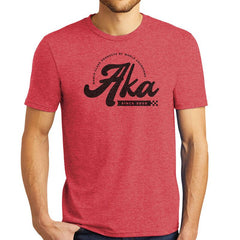 AKA Retro Tri-Blend Red T-shirt - Medium by AKA