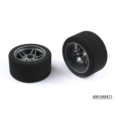 1/8 Foam Tyre Rim 37MM Front 30 Shore Carbon (2) Italy by ArrowMax