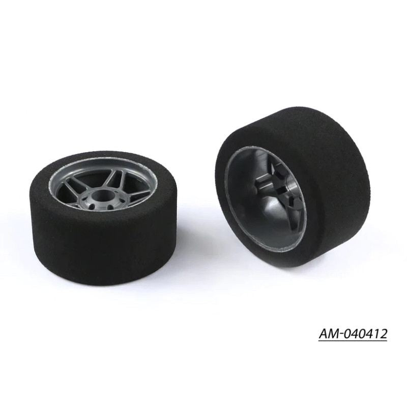 1/8 Foam Tyre Rim 37MM Front 32 Shore Carbon (2) Italy by ArrowMax