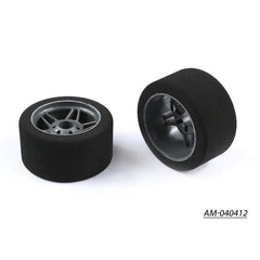 1/8 Foam Tyre Rim 37MM Front 32 Shore Carbon (2) Italy by ArrowMax