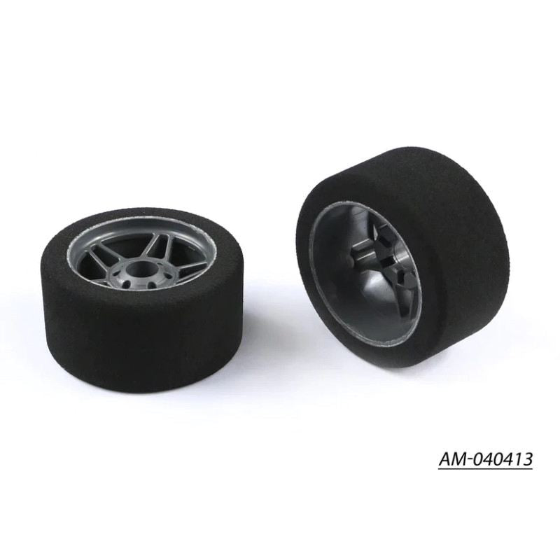 1/8 Foam Tyre Rim 37MM Front 35 Shore Carbon (2) Italy by ArrowMax