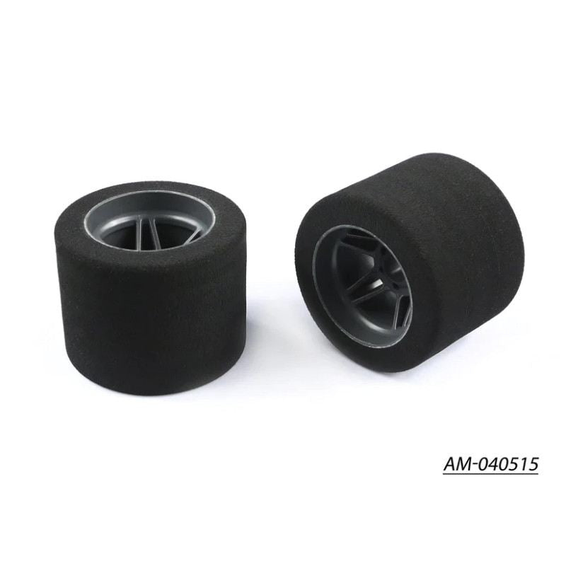 1/8 Foam Tyre Rim 60MM Rear 40 Shore Carbon (2) Italy by ArrowMax