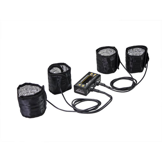 AM Tyre Warmer (1/8th Buggy or Drag Racing Tyre) With Bag Black Golden by Arrowm
