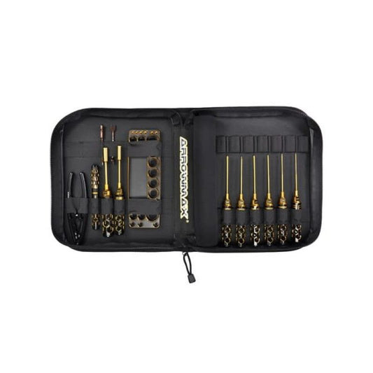 ArrowMax AM Toolset For 1/10 Offroad (13pcs) With Tools Bag Black Golden (AM-199