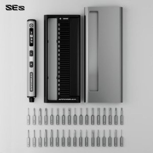 SES Electric Screwdriver With Alu Case (34 in 1) Space Gray by ArrowMax
